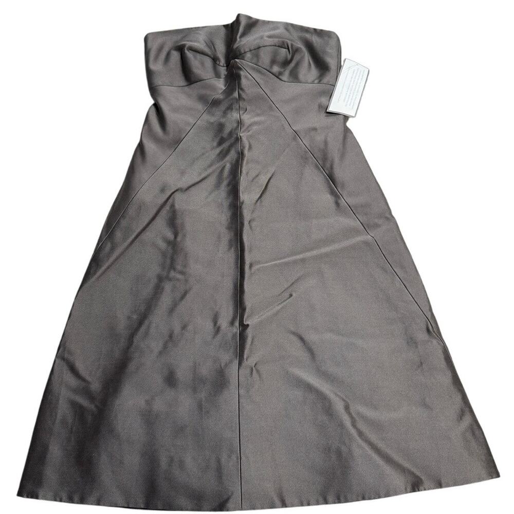 NWT J.Crew Strapless Dress A Line Sz 2 Silk Cotton Tulle Metallic Taupe Cocktail